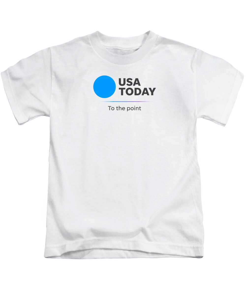 Usa Today Kids T-Shirt featuring the digital art USA TODAY To the Point Logo by Gannett
