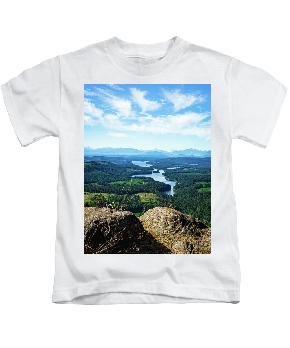 Landscapes Kids T-Shirt featuring the photograph View From Mt. Menzies - 1 by Claude Dalley