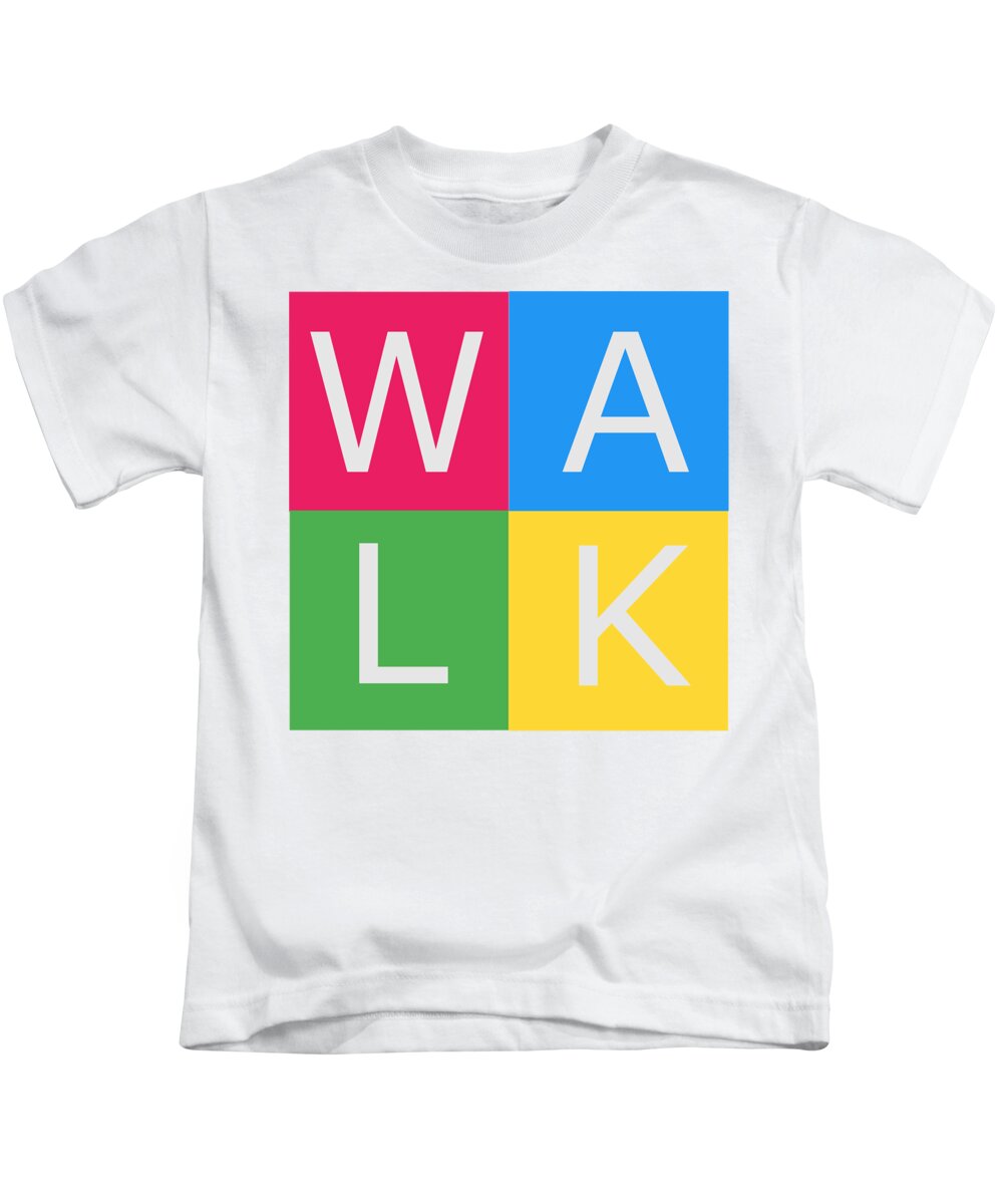 Walk Kids T-Shirt featuring the photograph WALK-Multi Color by Gene Taylor