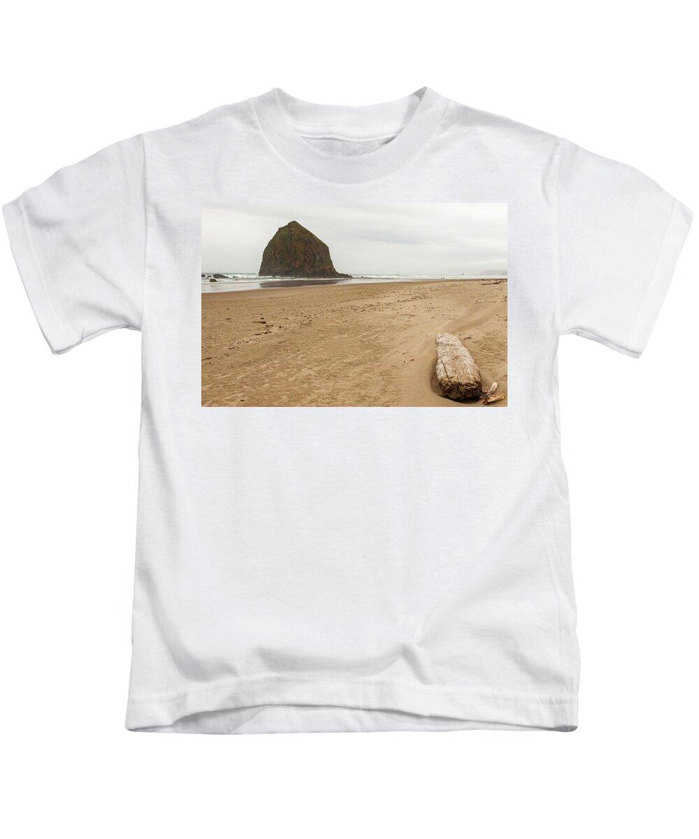 Landscapes Kids T-Shirt featuring the photograph Walking The Beach by Claude Dalley