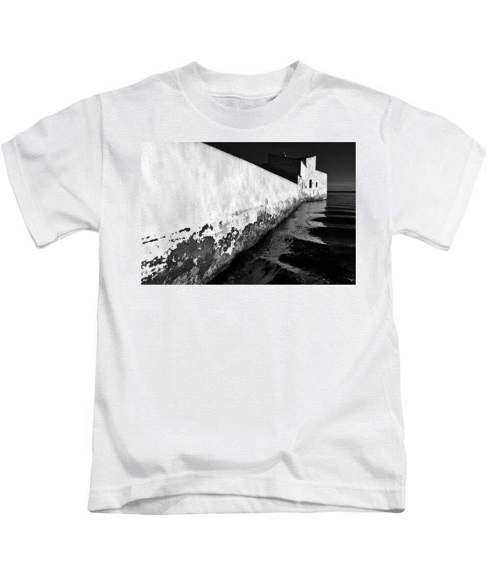 Tidal Mill Kids T-Shirt featuring the photograph Tidal Mill Wall in Olhao by Angelo DeVal