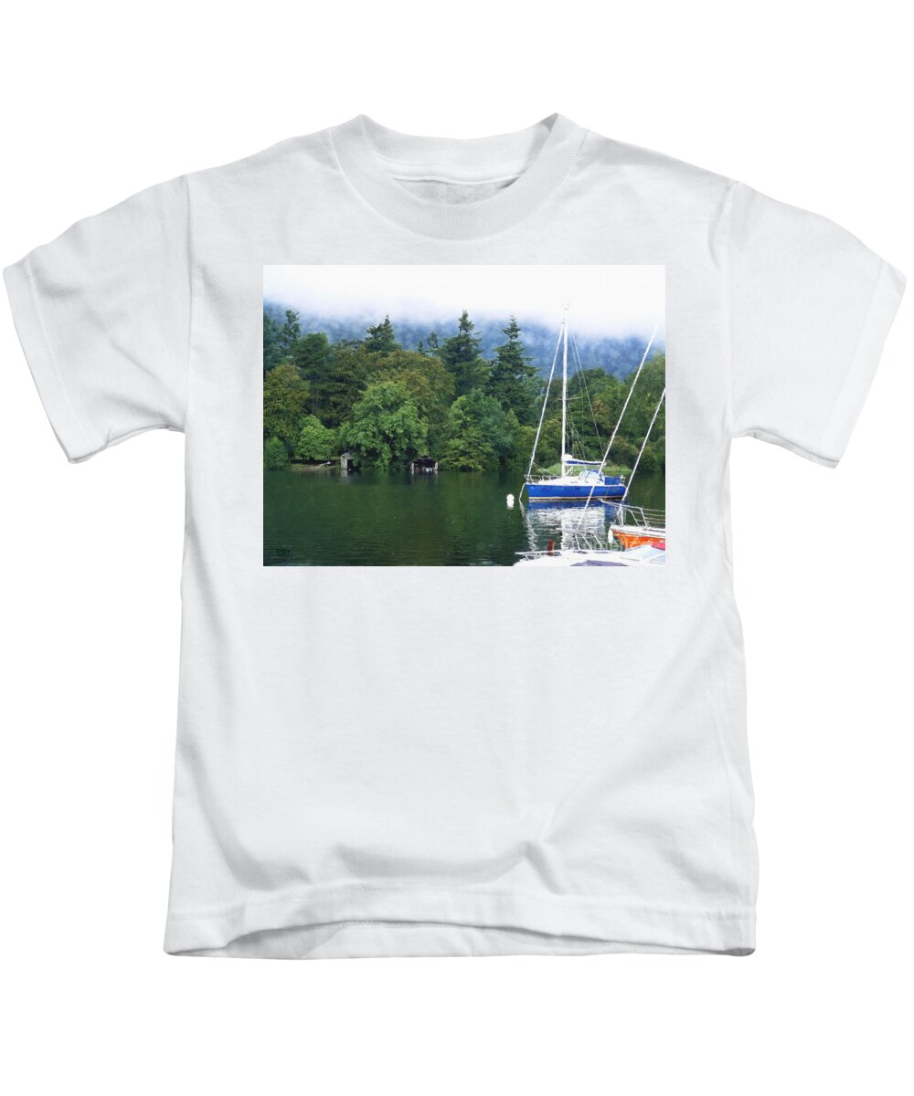 Lake Windermere Kids T-Shirt featuring the photograph Windermere Mooring by Brian Watt