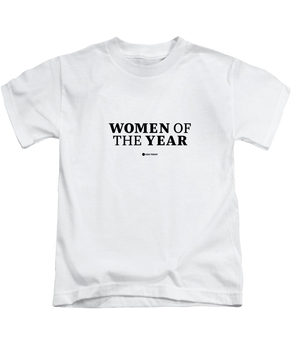 Usa Today Kids T-Shirt featuring the digital art Women of the Year Black Logo by Gannett Co