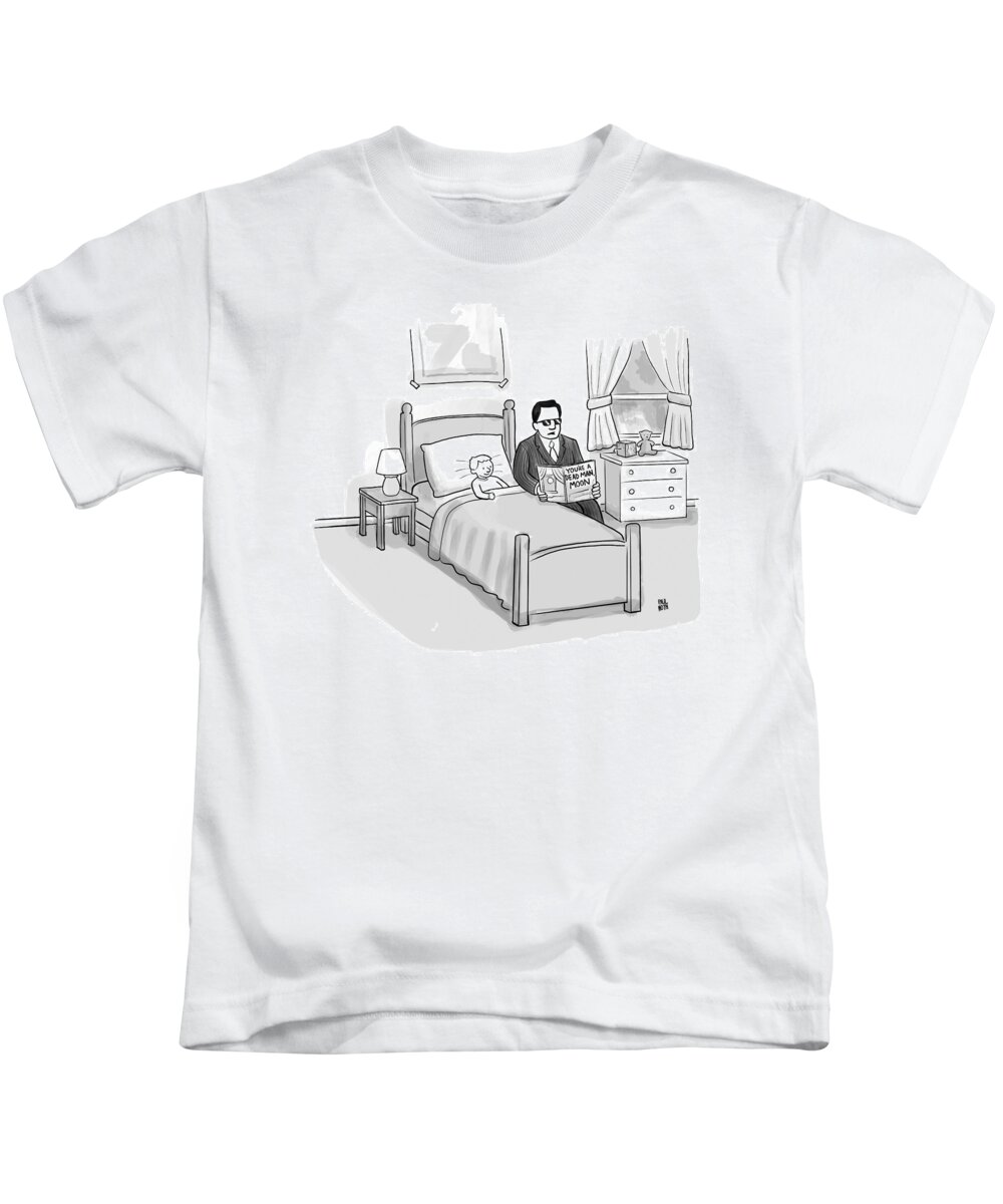 you're A Dead Man Kids T-Shirt featuring the drawing You're A Dead Man, Moon by Paul Noth