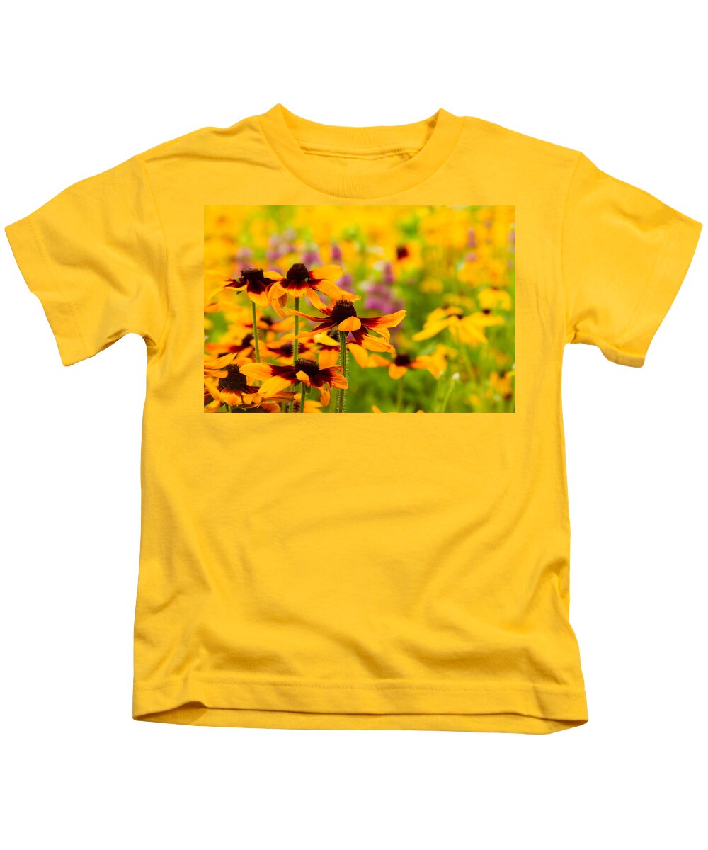 Gloriosa Daisy Kids T-Shirt featuring the photograph Gloriosa Daisy Wildflowers #1 by Ron Pate