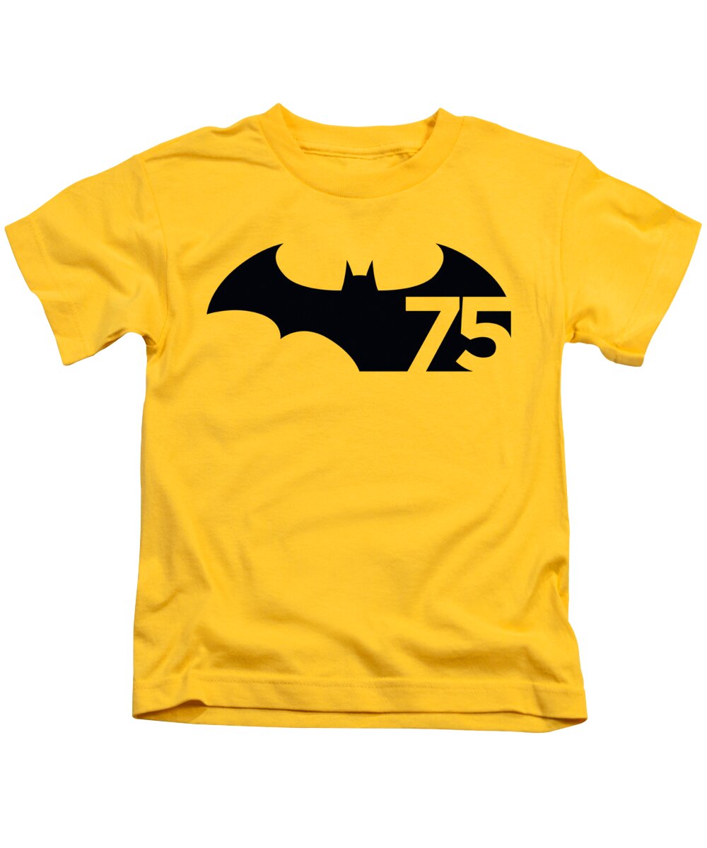  Kids T-Shirt featuring the digital art Batman - 75 Logo by Brand A