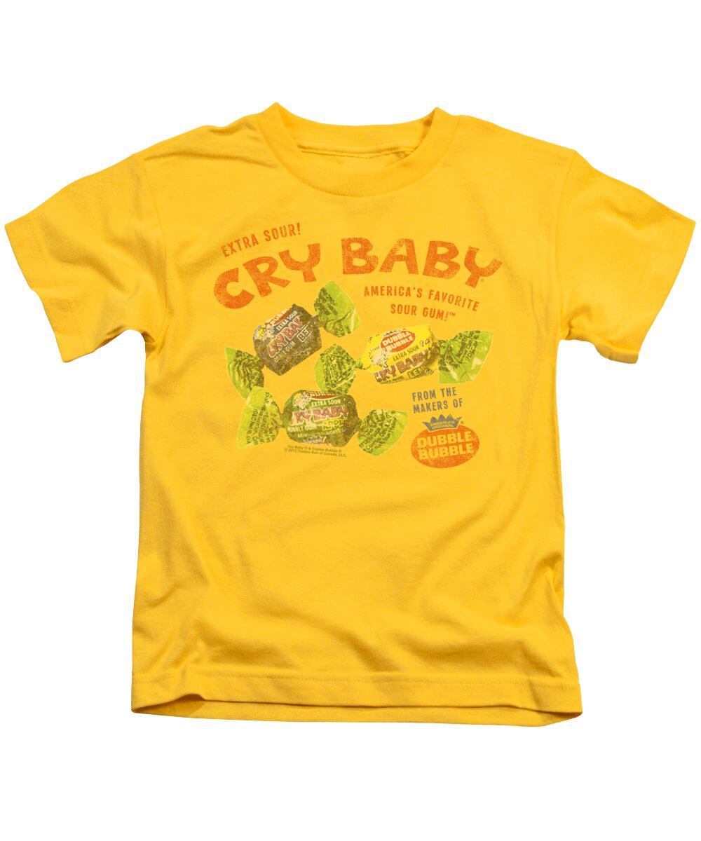  Kids T-Shirt featuring the digital art Cry Babies - Vintage Ad by Brand A