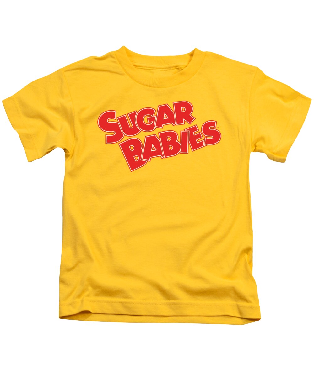 Tootsie Roll Kids T-Shirt featuring the digital art Tootsie Roll - Sugar Babies by Brand A
