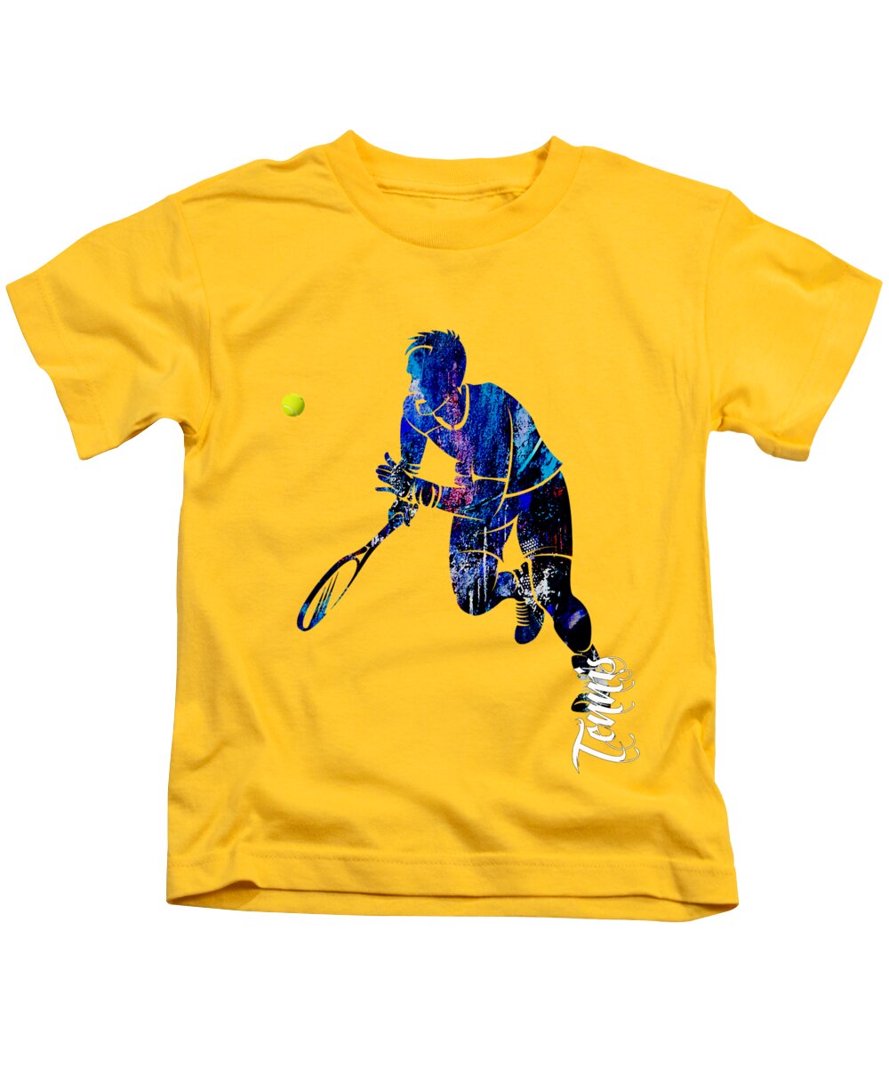 Tennis Kids T-Shirt featuring the mixed media Mens Tennis Collection #2 by Marvin Blaine
