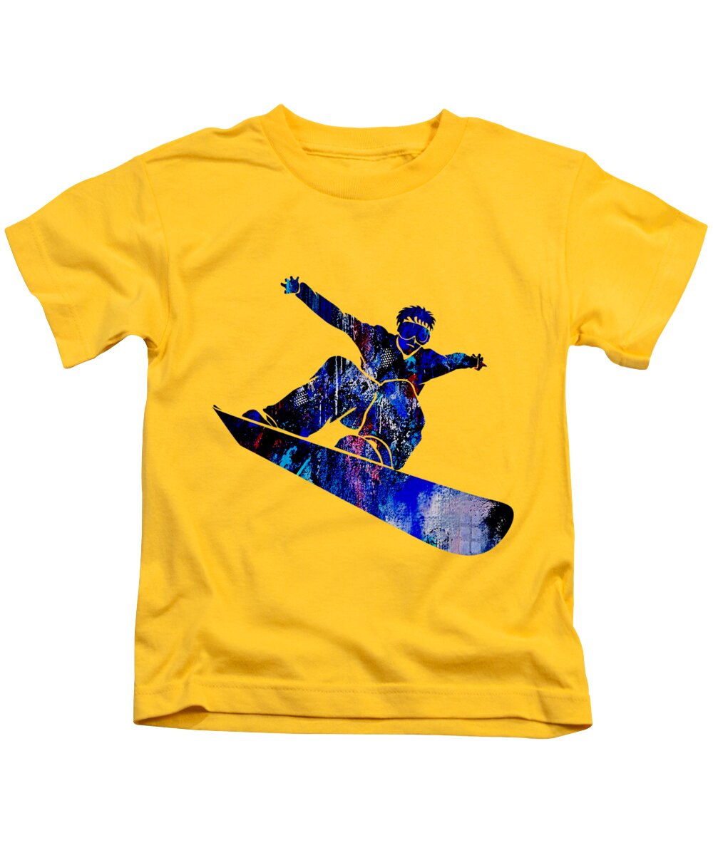 Snowboarder by Blaine America T-Shirt Kids Fine Collection Marvin - #3 Art