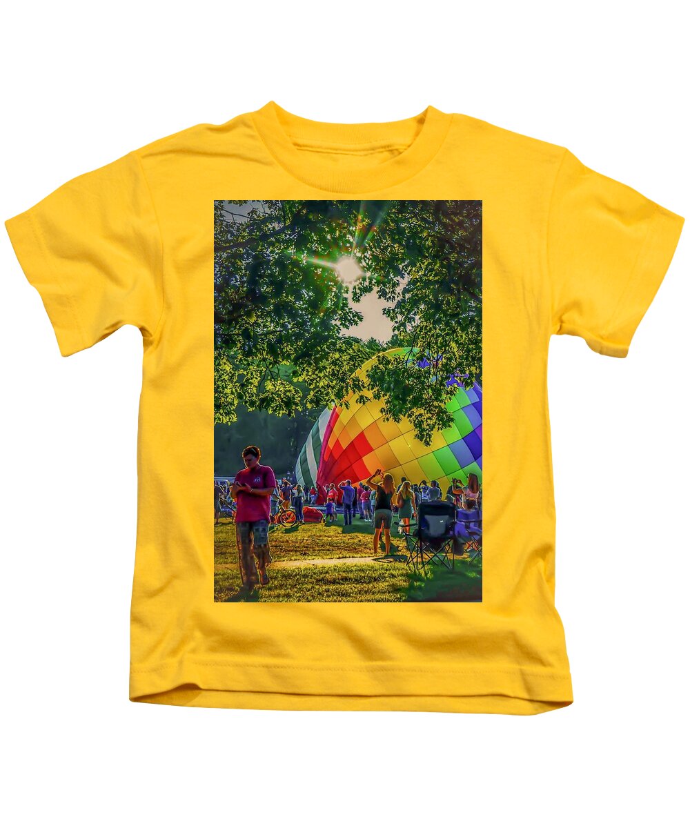  Kids T-Shirt featuring the photograph Balloon Fest Spirit by Kendall McKernon