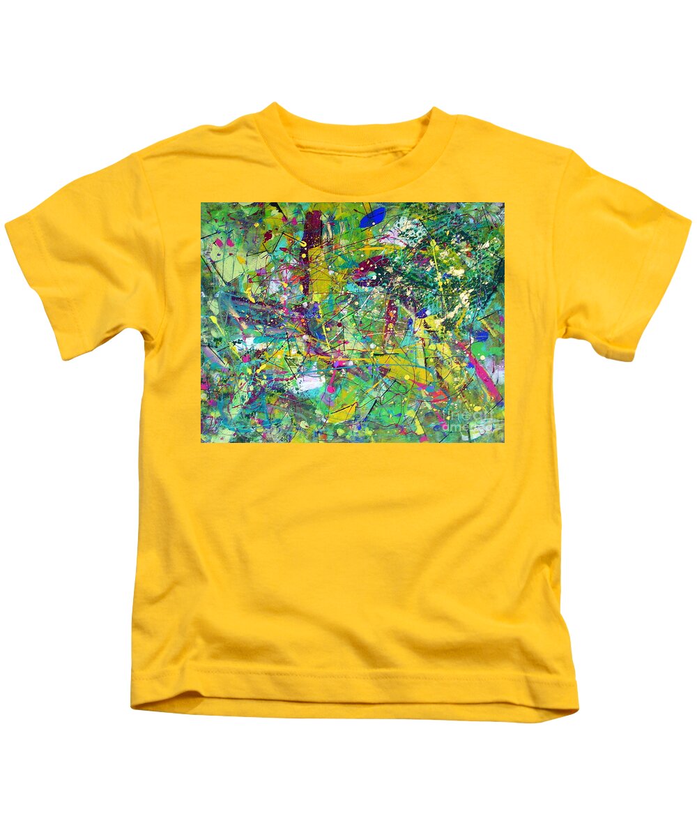 Eclectic Kids T-Shirt featuring the painting Eclectic by Dawn Hough Sebaugh