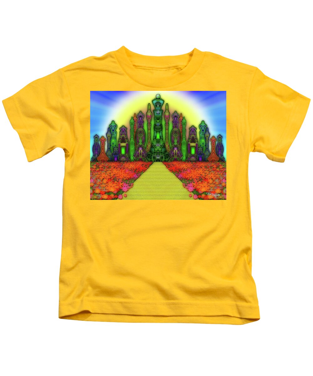 Enchanted Path Kids T-Shirt featuring the digital art Enchanted Path #004 by Barbara Tristan