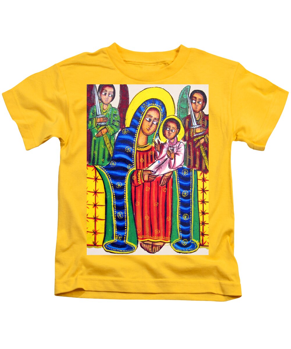 Ethiopian Mary And Jesus Kids T-Shirt featuring the photograph Ethiopian Mary and Jesus by Munir Alawi