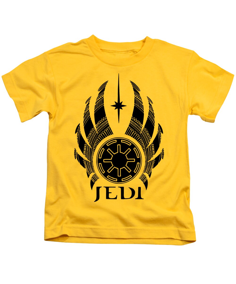 Jedi Symbol Wars Art, Teal Kids T-Shirt by Studio Grafiikka - Pixels Merch