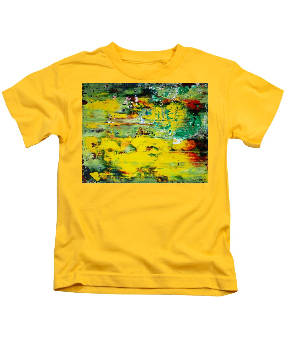 Derek Kaplan Art Kids T-Shirt featuring the painting Opt.57.15 Addicted by Derek Kaplan