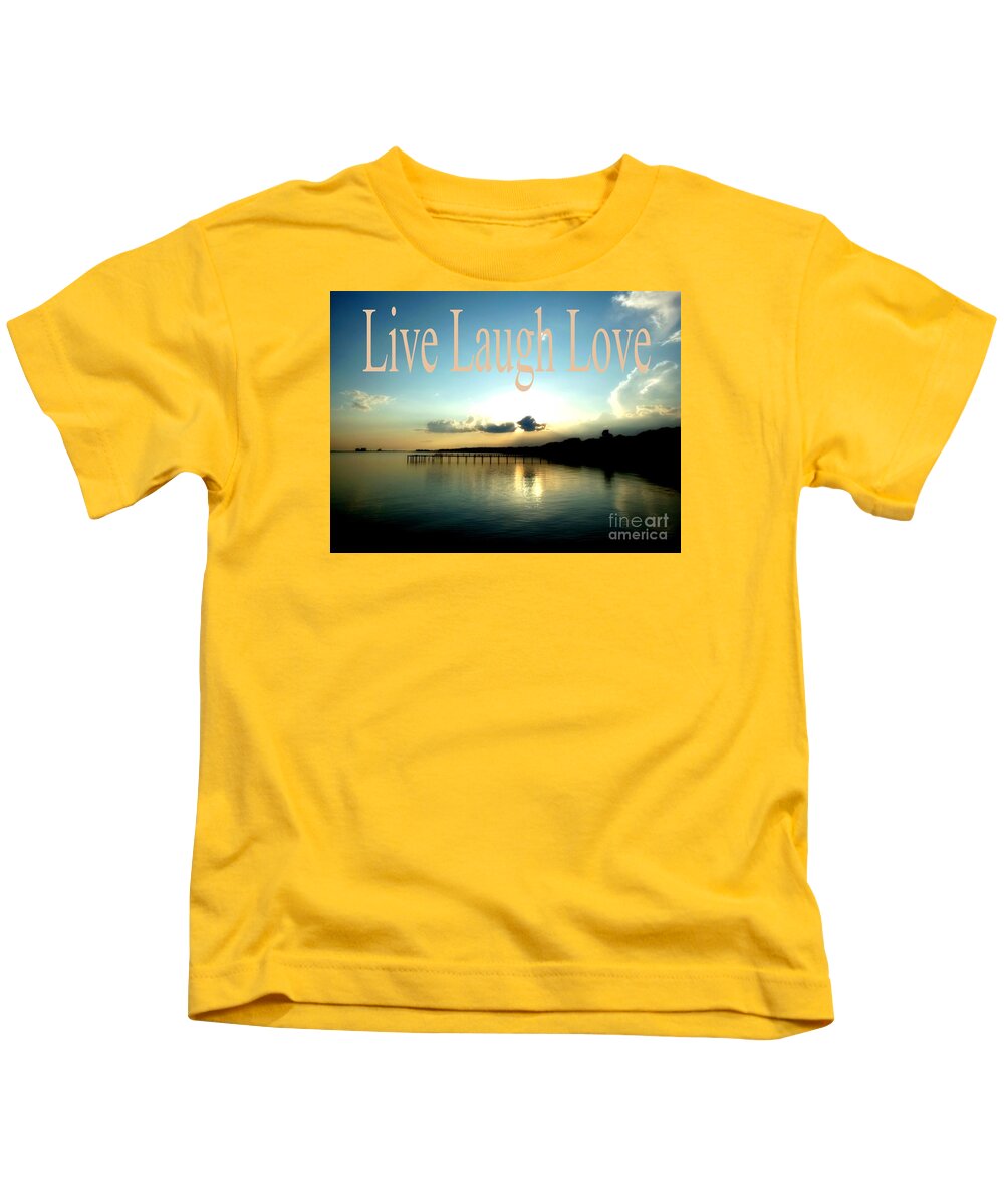 Santa Kids T-Shirt featuring the photograph Santa Rosa Live Laugh Love by James and Donna Daugherty