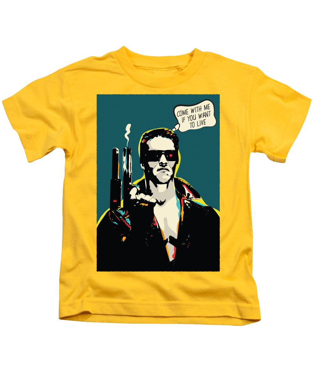 Terminator movie Quote Pop-Art Kids T-Shirt by BONB Creative - Pixels
