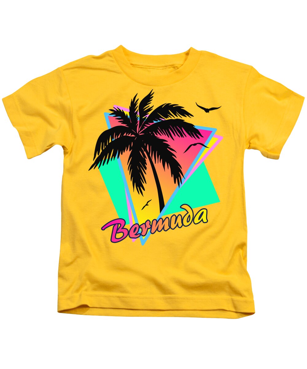 Sunset Kids T-Shirt featuring the digital art Bermuda by Filip Schpindel