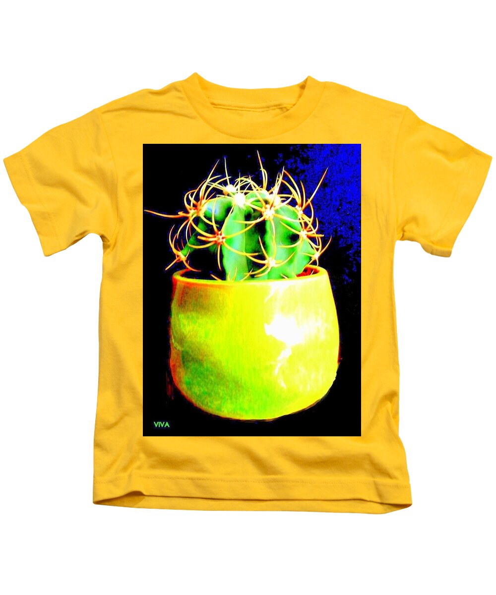 Cactus Contemporary Kids T-Shirt featuring the photograph Contemporary Cactus by VIVA Anderson