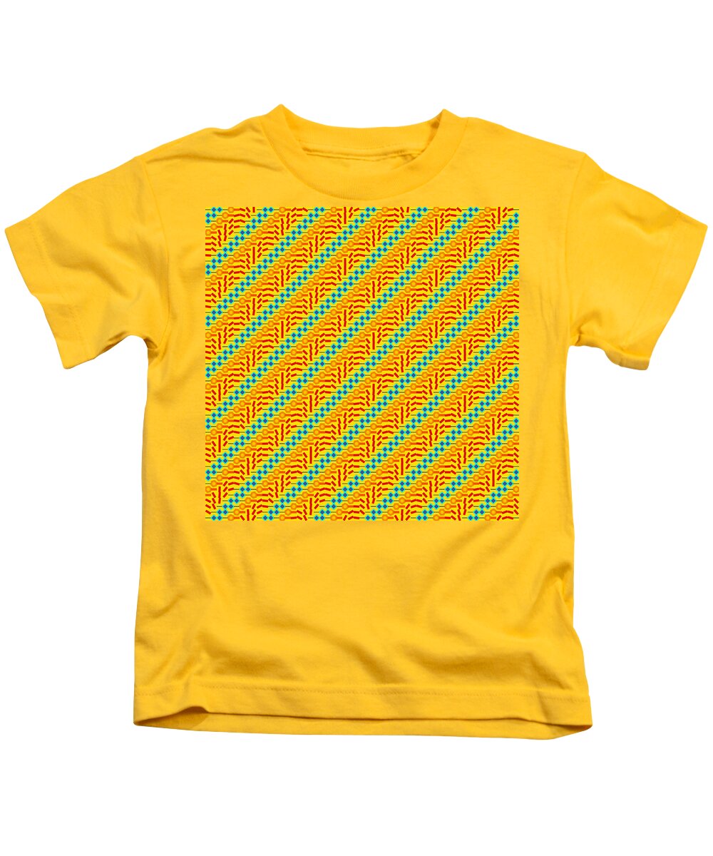 Abstract Kids T-Shirt featuring the digital art Pattern 3 #1 by Marko Sabotin
