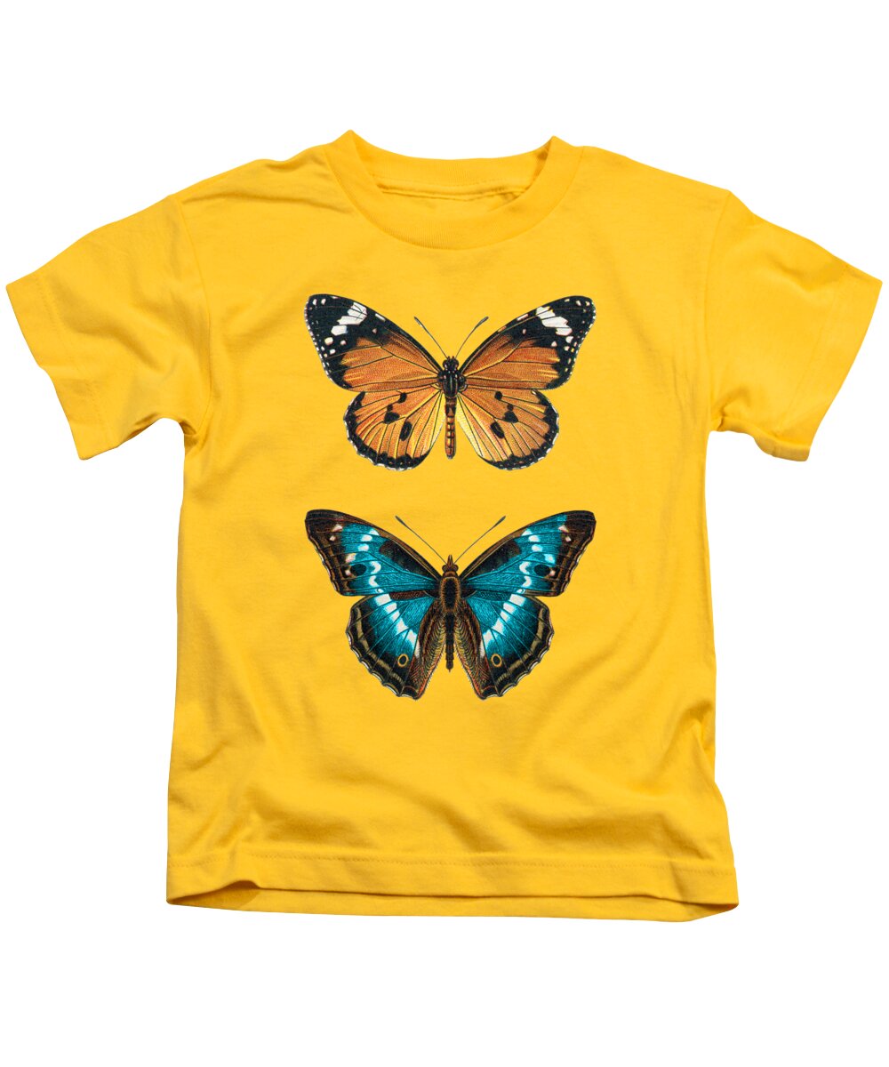 Butterfly Kids T-Shirt featuring the digital art Sunny Butterflies #1 by Madame Memento