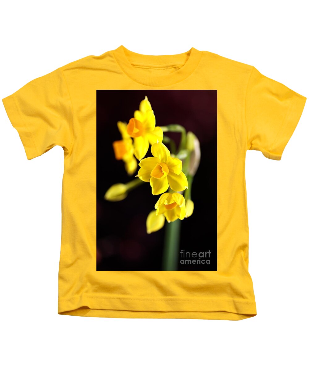 Daffodil Kids T-Shirt featuring the photograph Jonquil #2 by Joy Watson