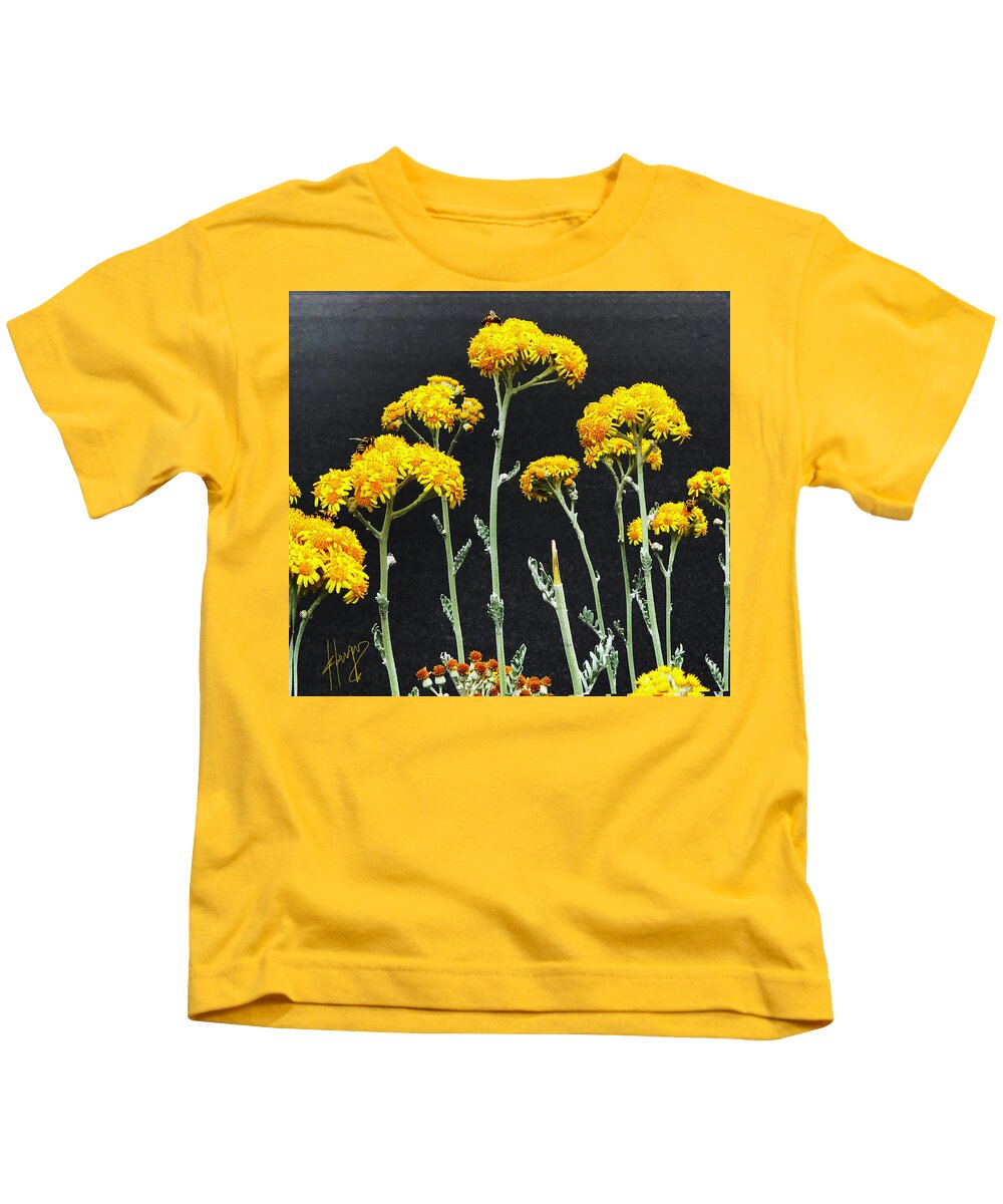 Bee Kids T-Shirt featuring the photograph Bee On Flower by DC Langer