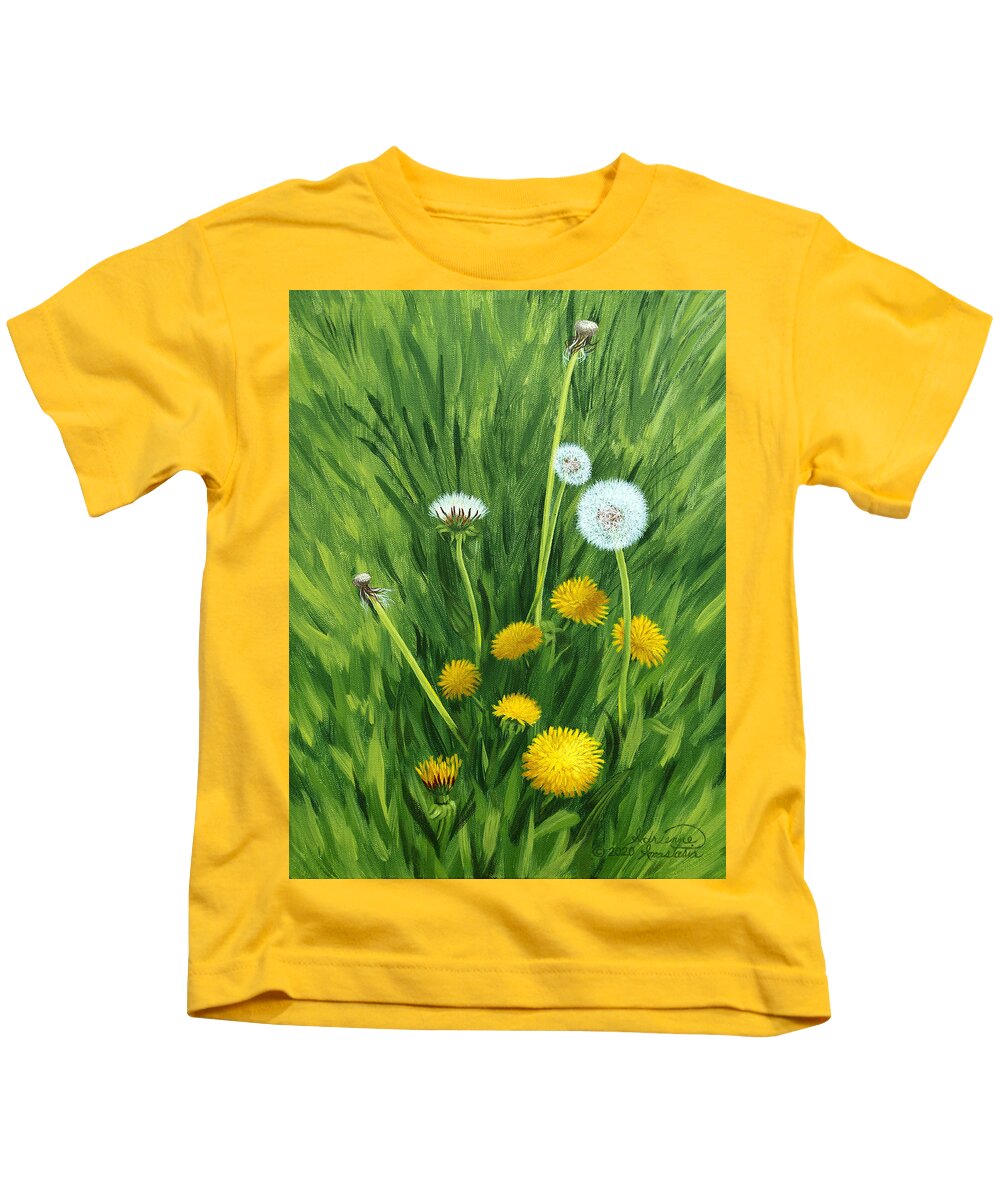 Spring Kids T-Shirt featuring the painting Facets by Adrienne Dye