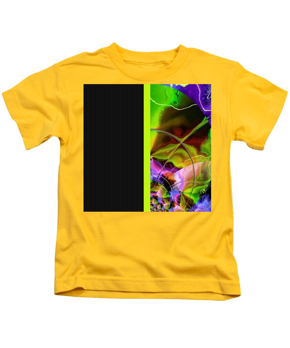 Black Kids T-Shirt featuring the digital art Light Show 2 by Designs By L