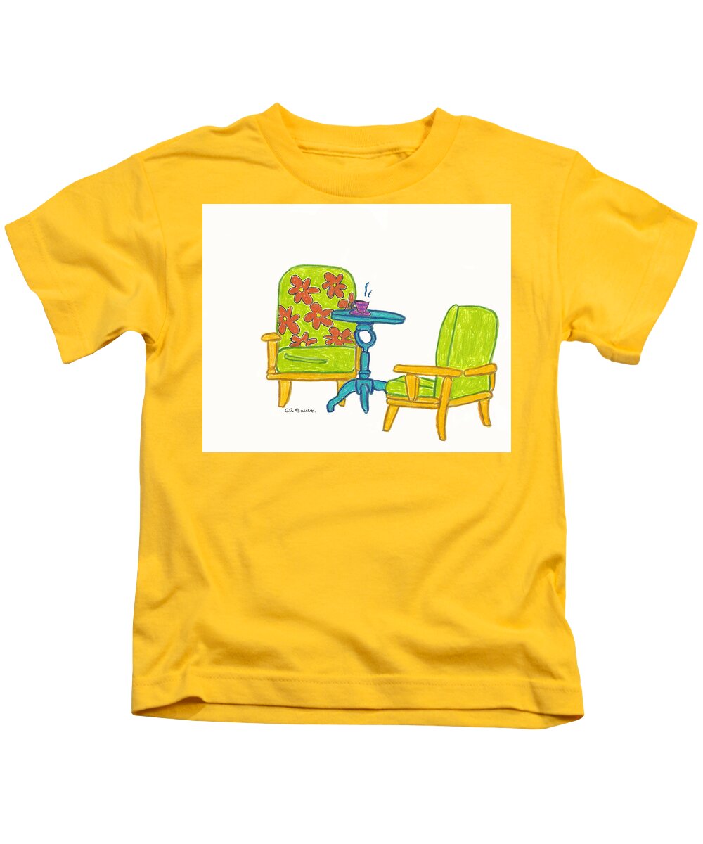 Nook Kids T-Shirt featuring the mixed media Mystery Nook by Ali Baucom