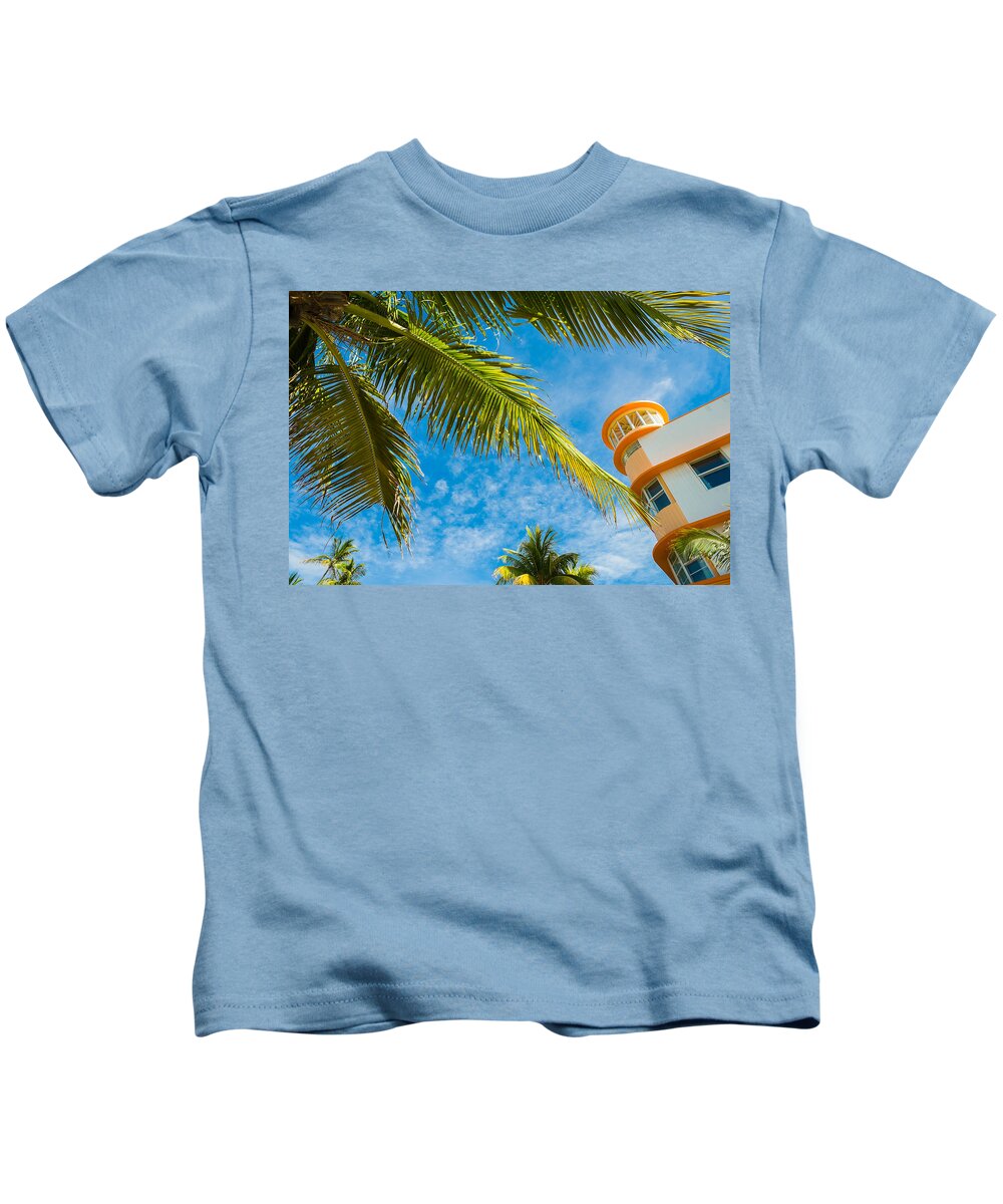 Architecture Kids T-Shirt featuring the photograph Ocean Drive by Raul Rodriguez