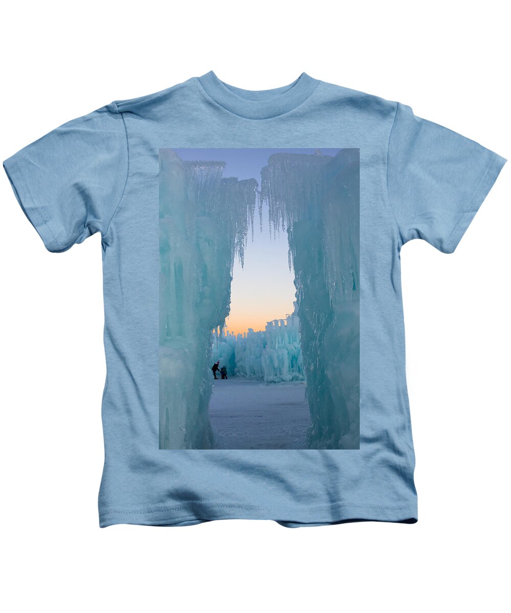 Ice Kids T-Shirt featuring the photograph Among The Ice Walls by Christie Kowalski