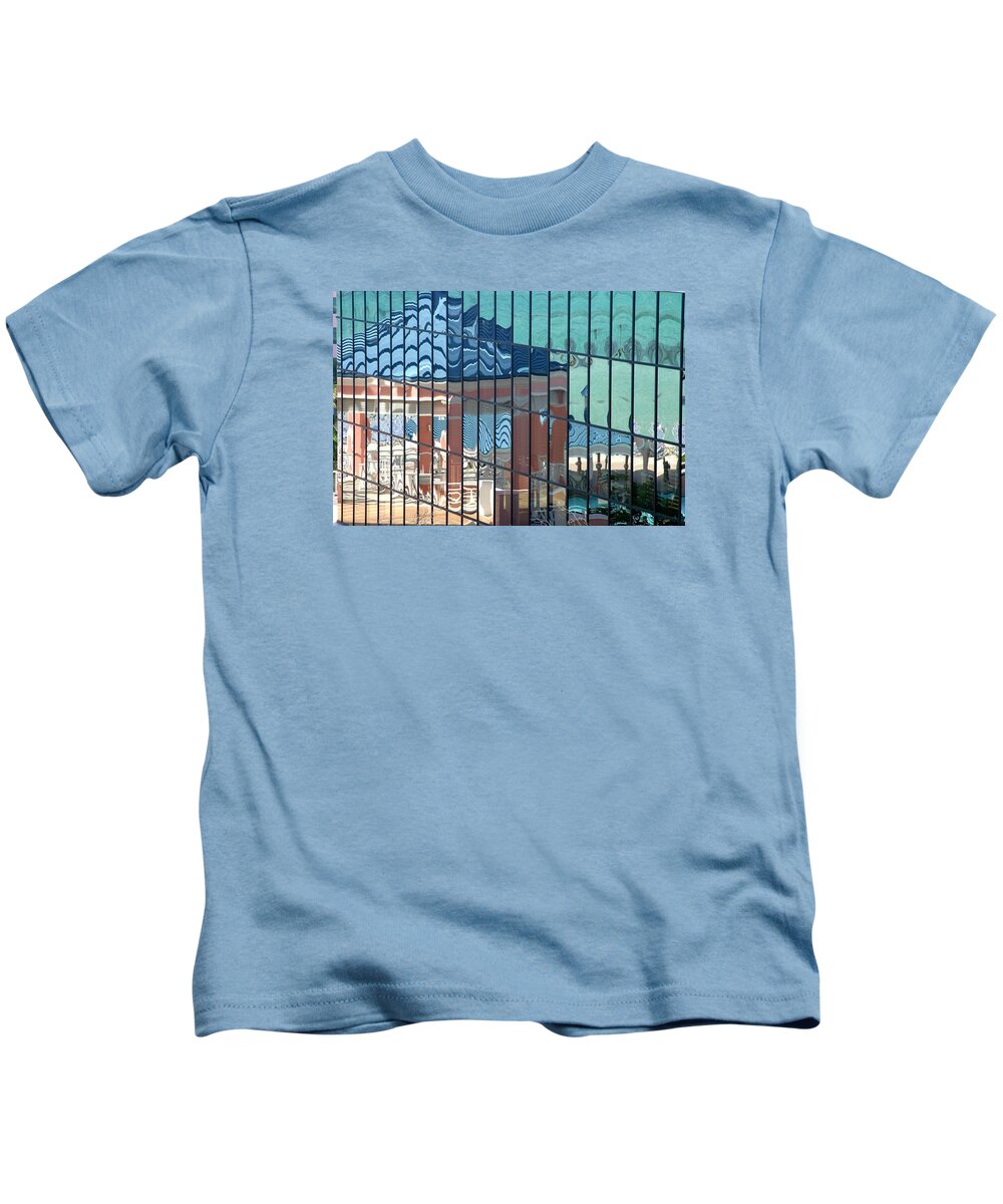 Color Kids T-Shirt featuring the photograph Bahamas Beach Pavilion by Rick Locke - Out of the Corner of My Eye