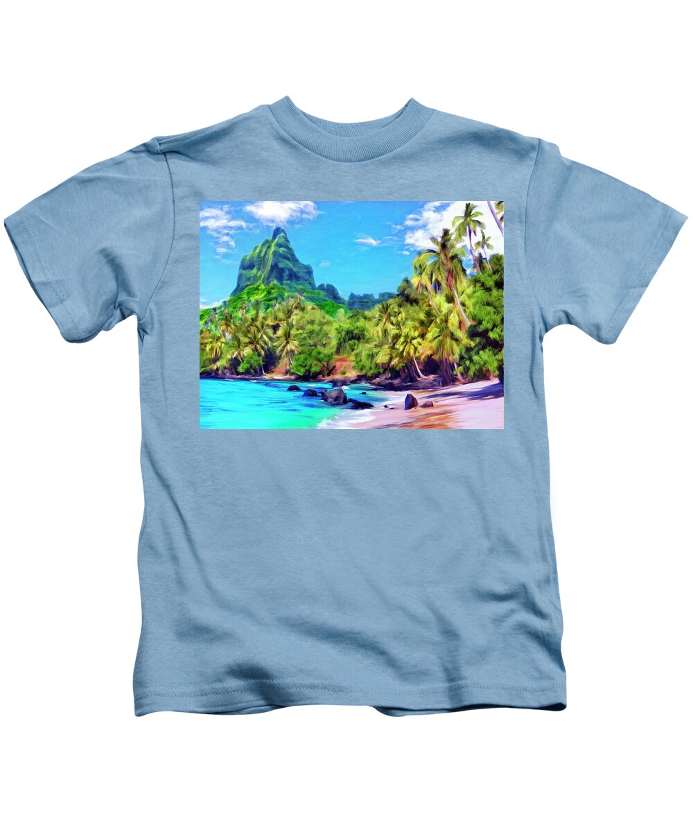Bali Hai Kids T-Shirt featuring the painting Bali Hai by Dominic Piperata