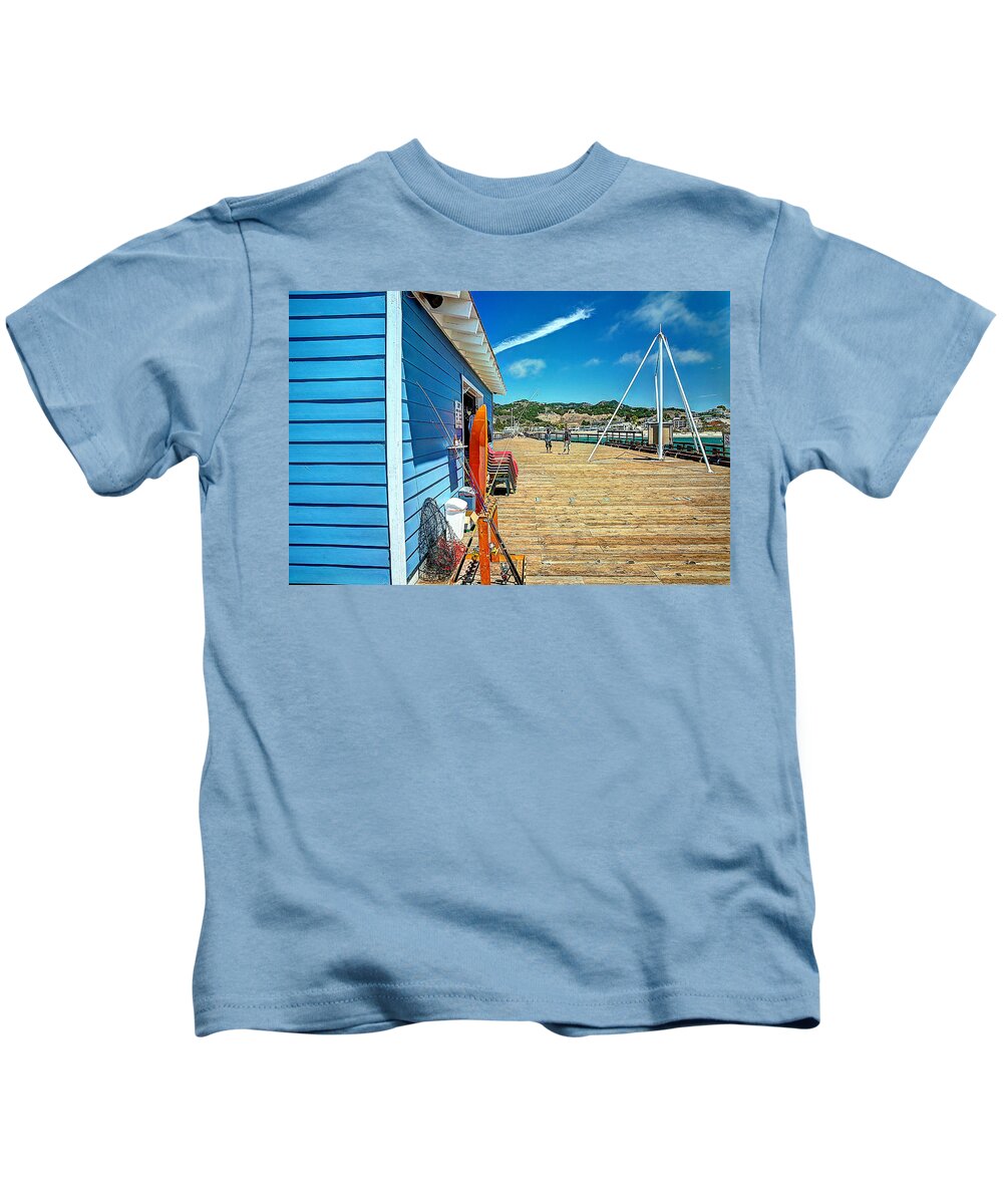 Pier Kids T-Shirt featuring the photograph Beach Rental by Richard Gehlbach