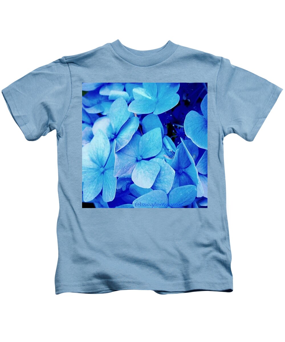 Iphone5 Kids T-Shirt featuring the photograph Blue Magic For The #123flowerscolors by Anna Porter