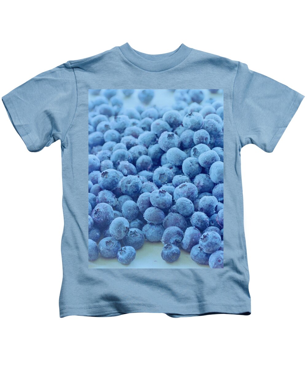 Berries Kids T-Shirt featuring the photograph Blueberries by Romulo Yanes