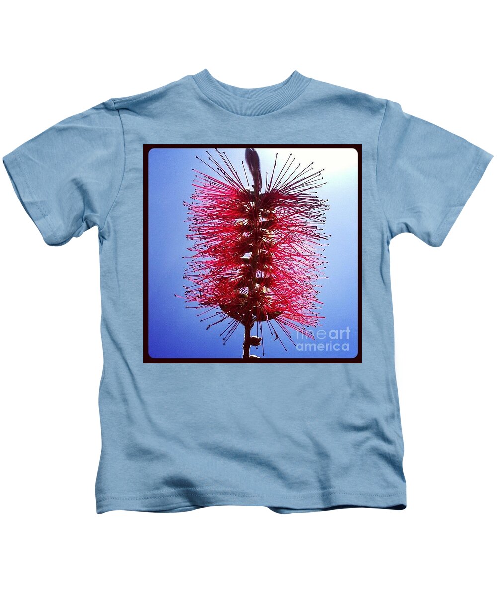 Bottlebrush Kids T-Shirt featuring the photograph Bottlebrush by Denise Railey