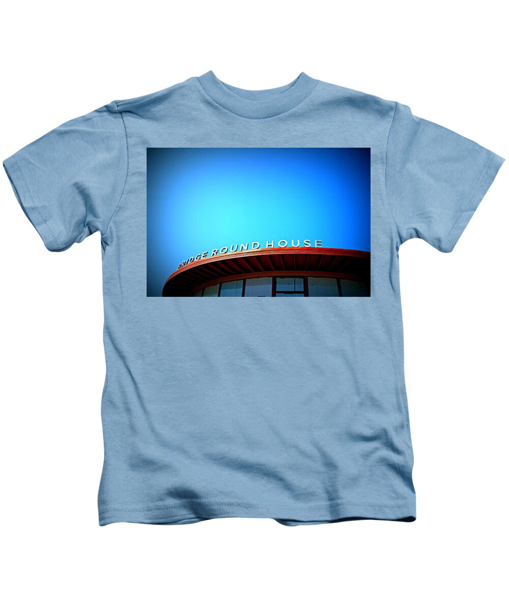 Golden Gate Bridge Kids T-Shirt featuring the photograph Bridge Round House by Steve Natale