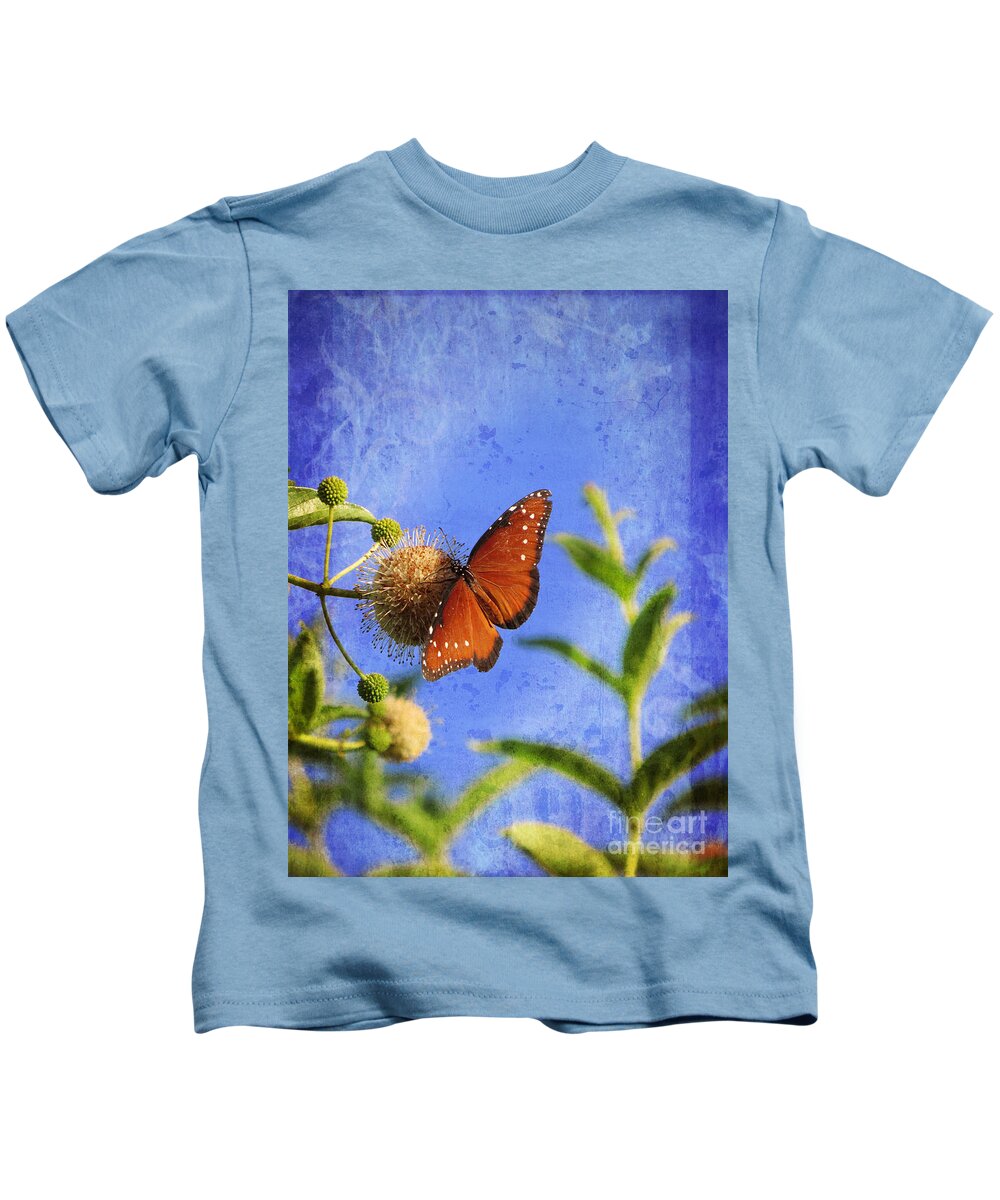 Butterflies Kids T-Shirt featuring the photograph Butterfly - Bow to the Queen by Ella Kaye Dickey