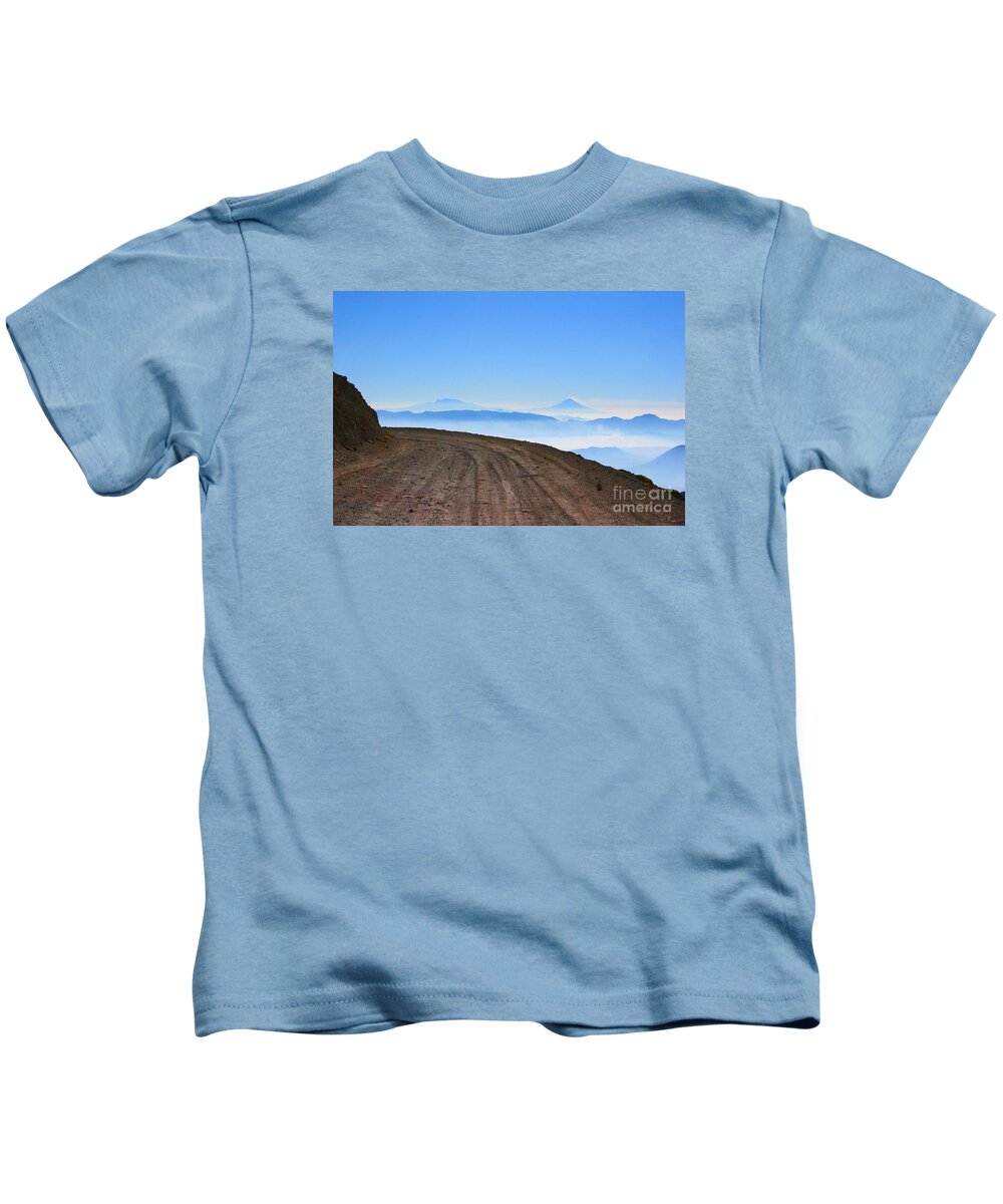 Toluca Kids T-Shirt featuring the photograph Camino en Volcan Nevado de Toluca by Francisco Pulido