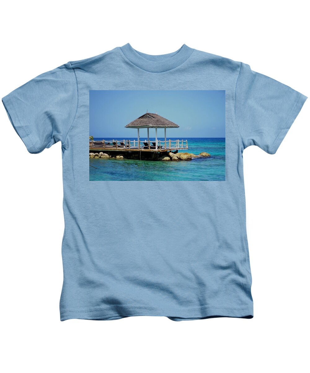 Tropical Kids T-Shirt featuring the photograph Caribbean Breeze by Randy Pollard