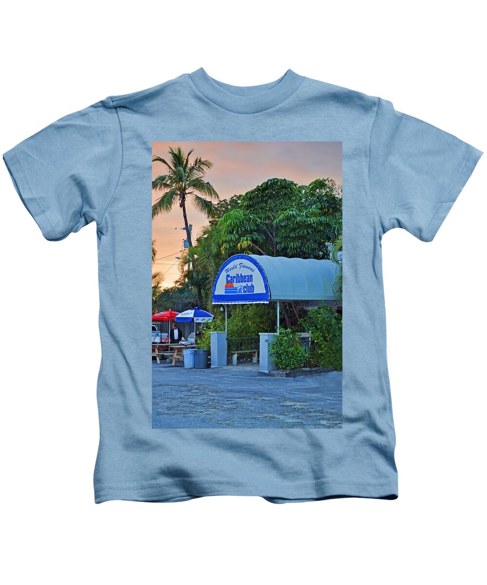 Caribbean Club Key Largo Kids T-Shirt featuring the photograph Caribbean Club Key Largo by Chris Thaxter