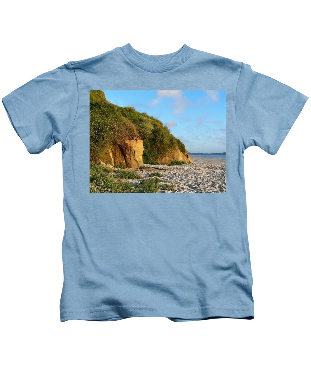 Beach Kids T-Shirt featuring the photograph Carmel Love Rock by Steve Ondrus