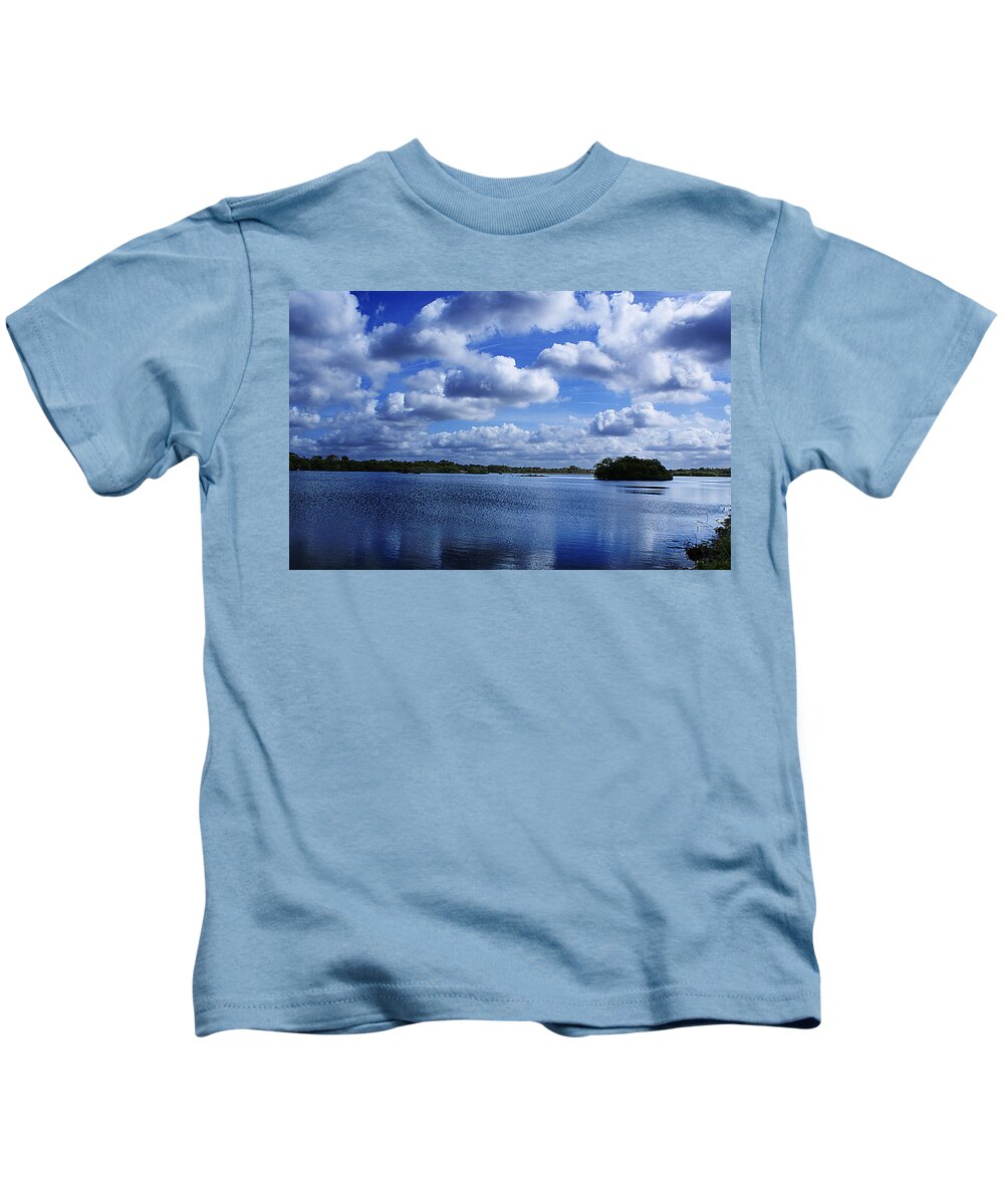 Trees Kids T-Shirt featuring the photograph Cloudy Day by Chauncy Holmes