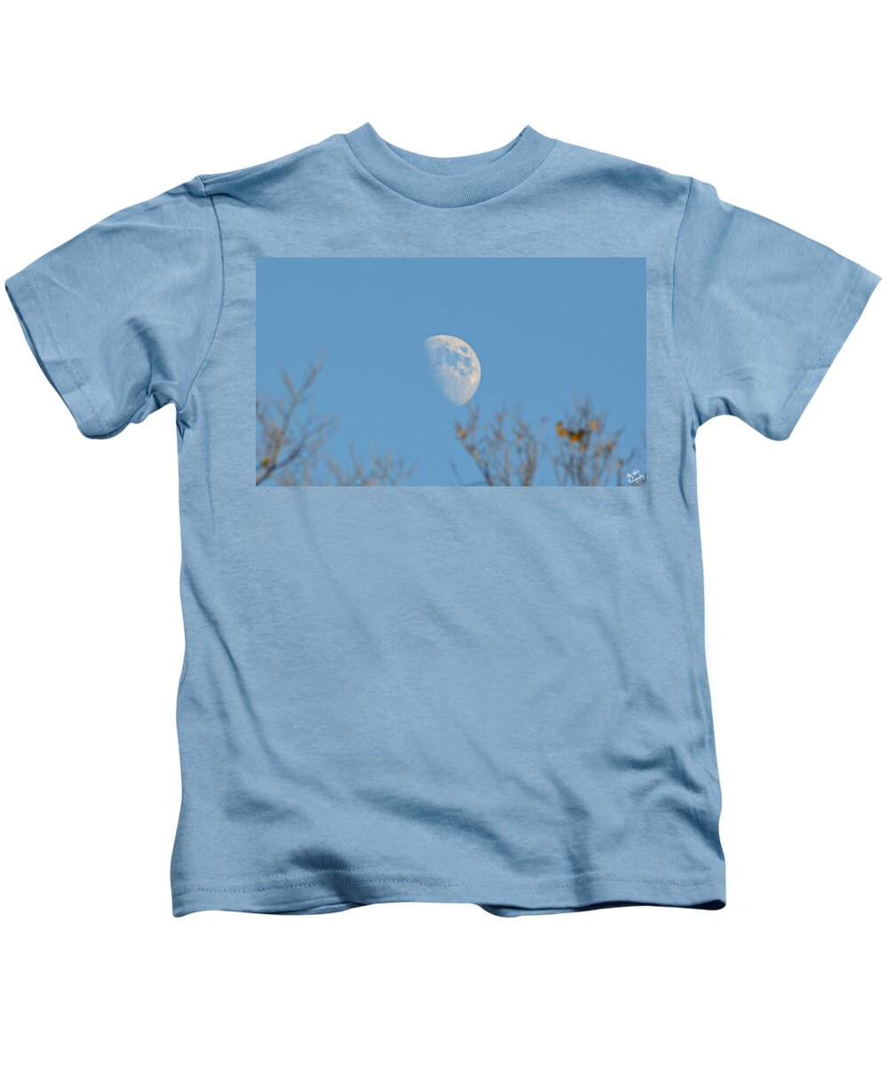 Moon Kids T-Shirt featuring the photograph Day Moon by Ally White