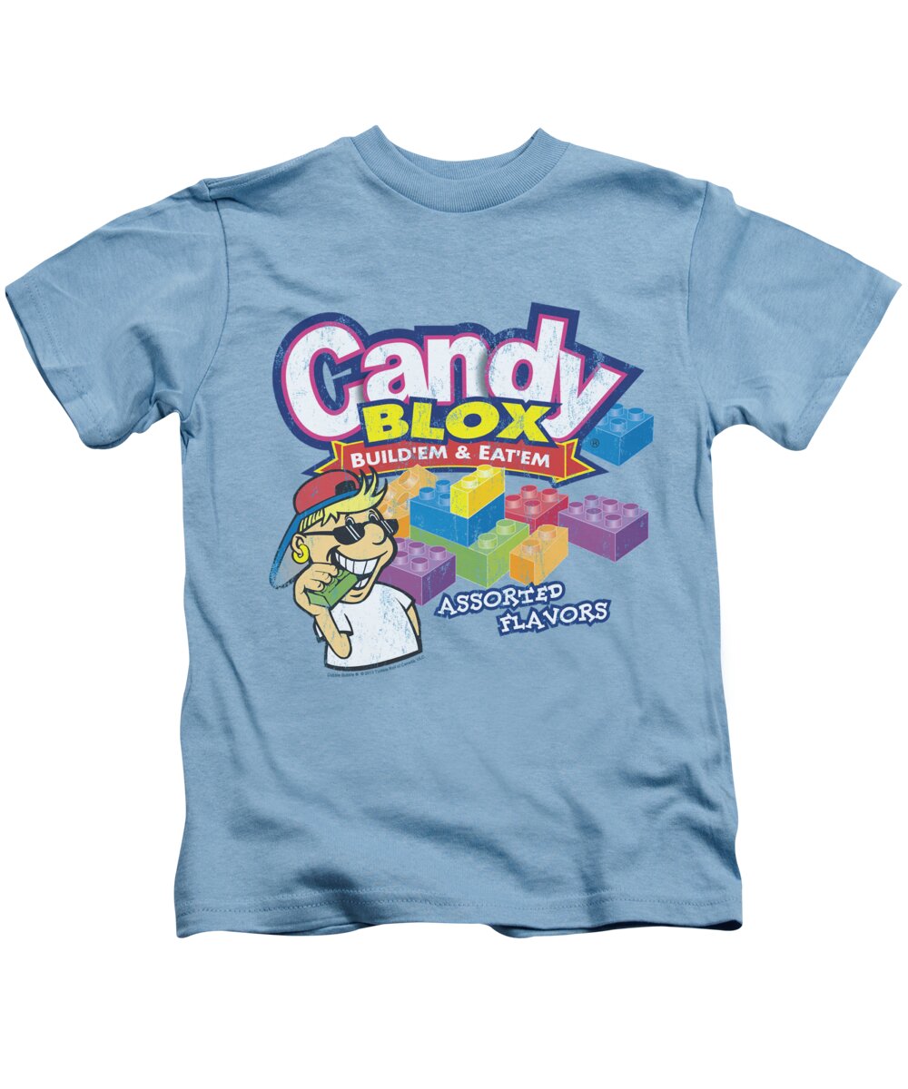 Dubble Bubble Kids T-Shirt featuring the digital art Dubble Bubble - Candy Blox by Brand A