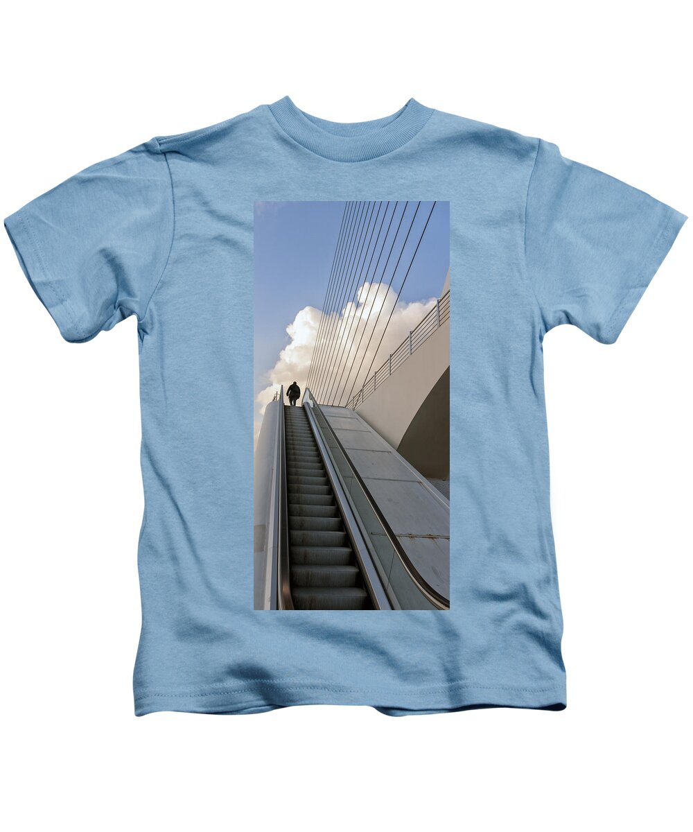 Elevator Kids T-Shirt featuring the photograph Elevator by Mike Santis