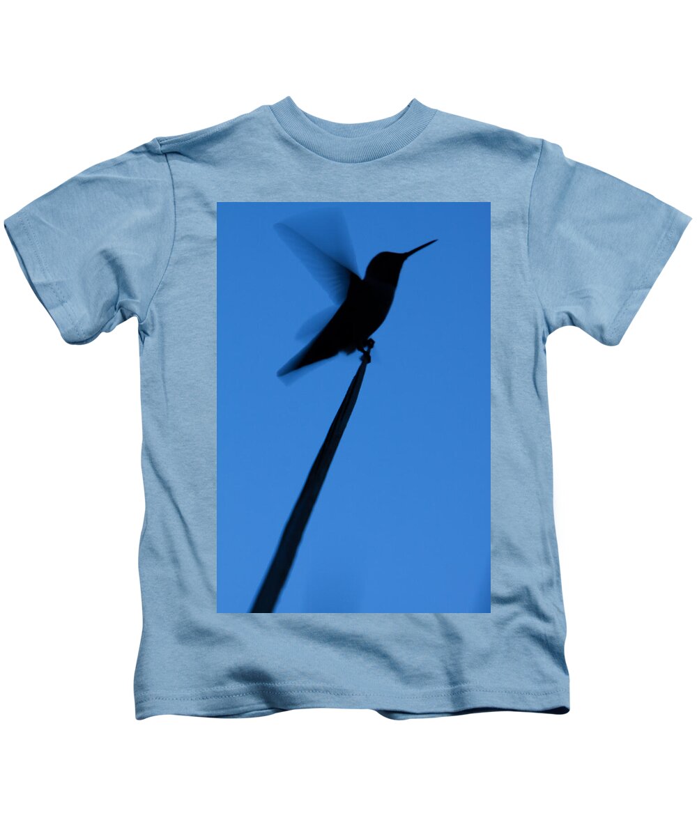 America Kids T-Shirt featuring the photograph Hummingbird Silhouette by John Wadleigh